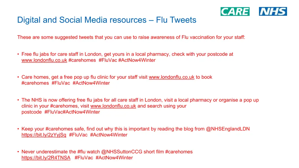 digital and social media resources flu tweets