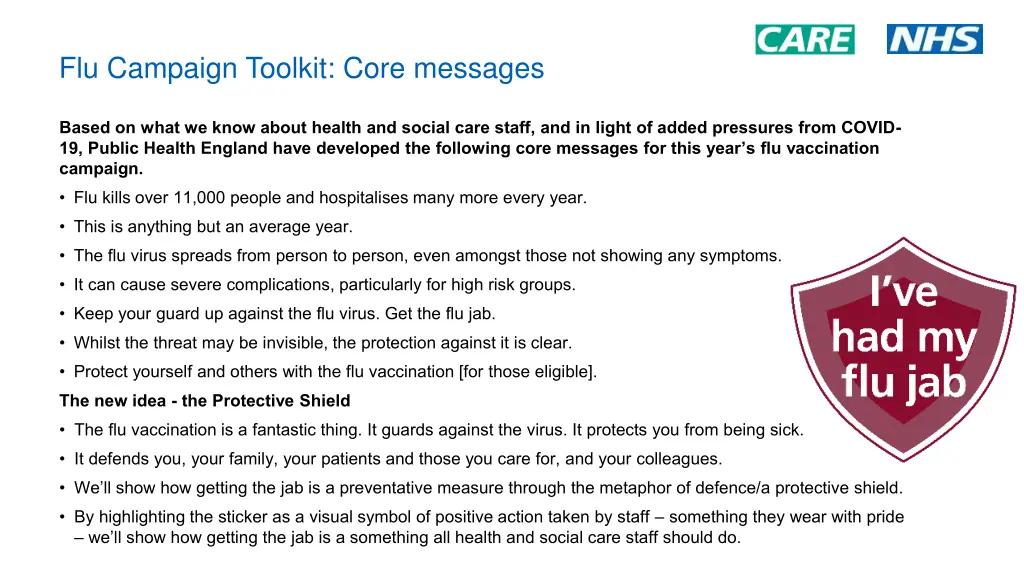 flu campaign toolkit core messages