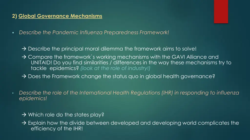 2 global governance mechanisms