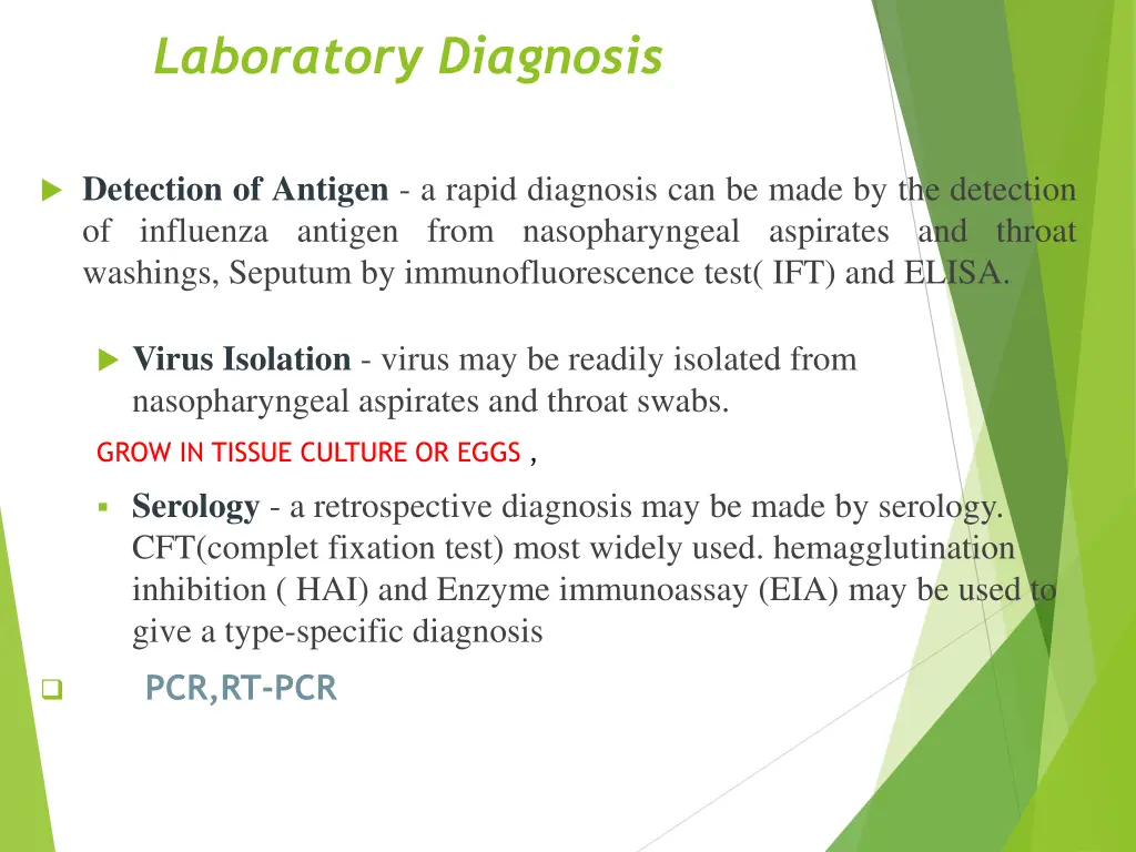 laboratory diagnosis