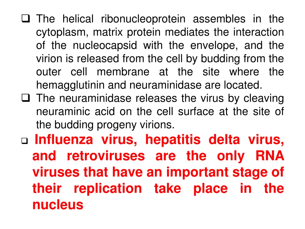 the helical ribonucleoprotein assembles