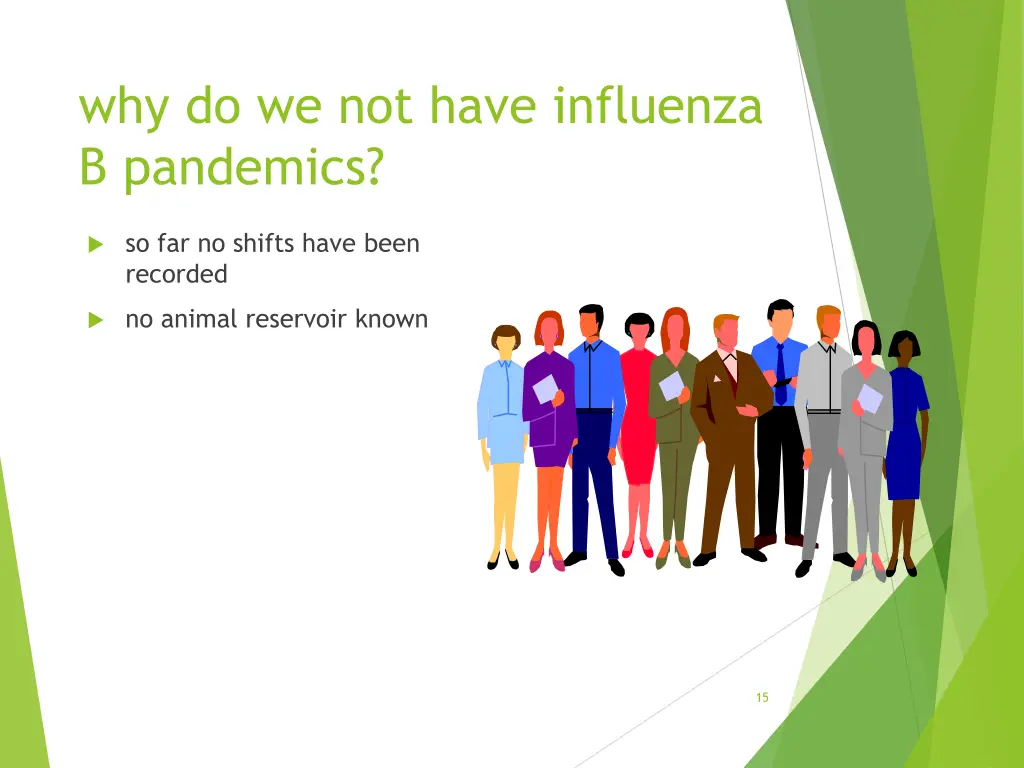 why do we not have influenza b pandemics