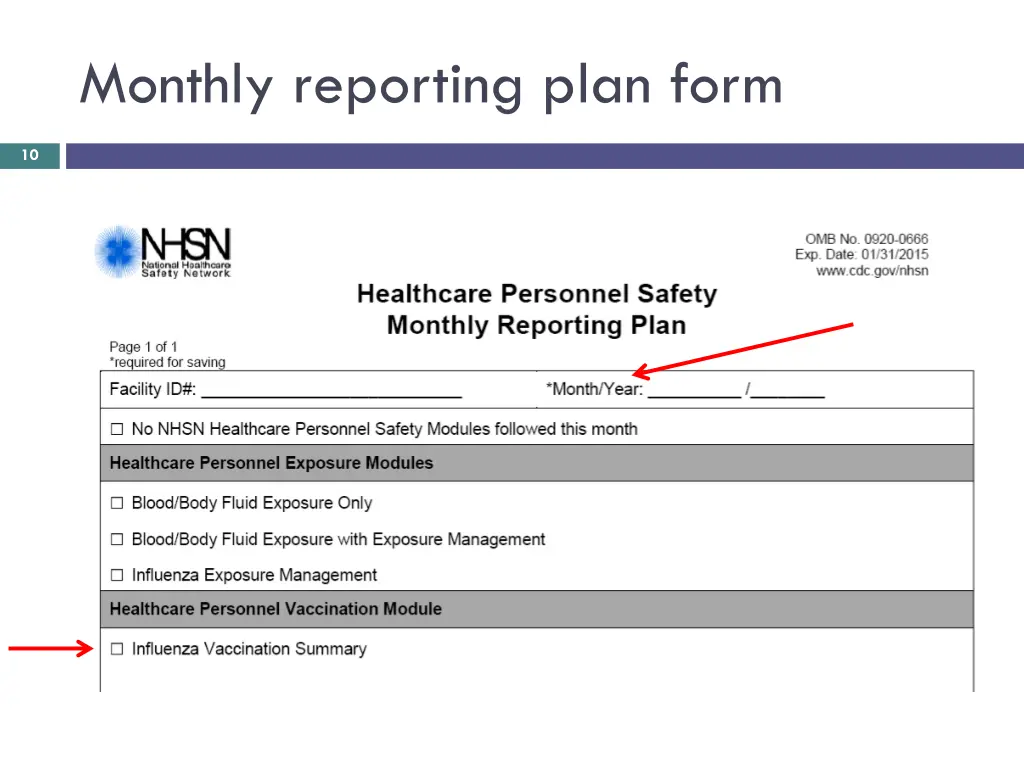 monthly reporting plan form