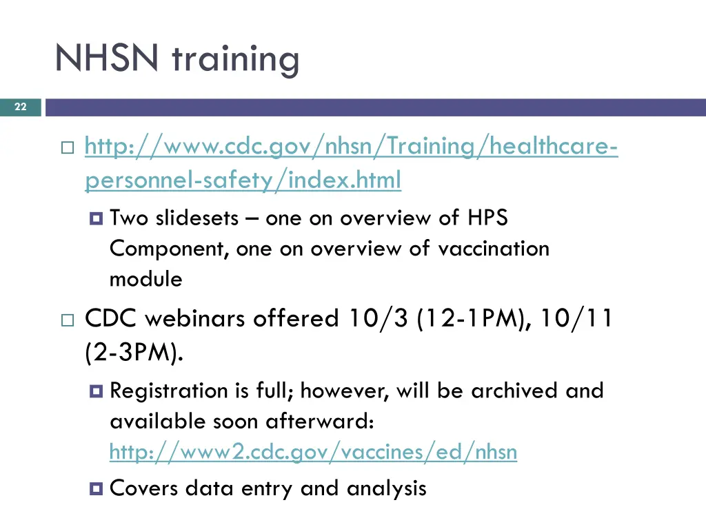 nhsn training