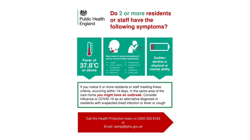 do 2 or more residents or staff have