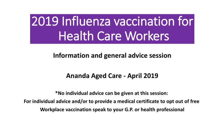 2019 influenza vaccination for 2019 influenza