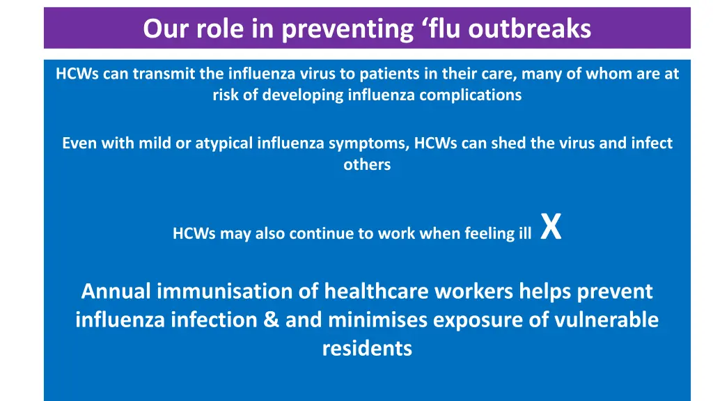 our role in preventing flu outbreaks