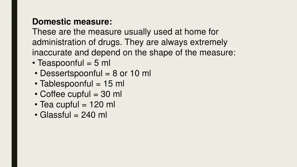 domestic measure these are the measure usually