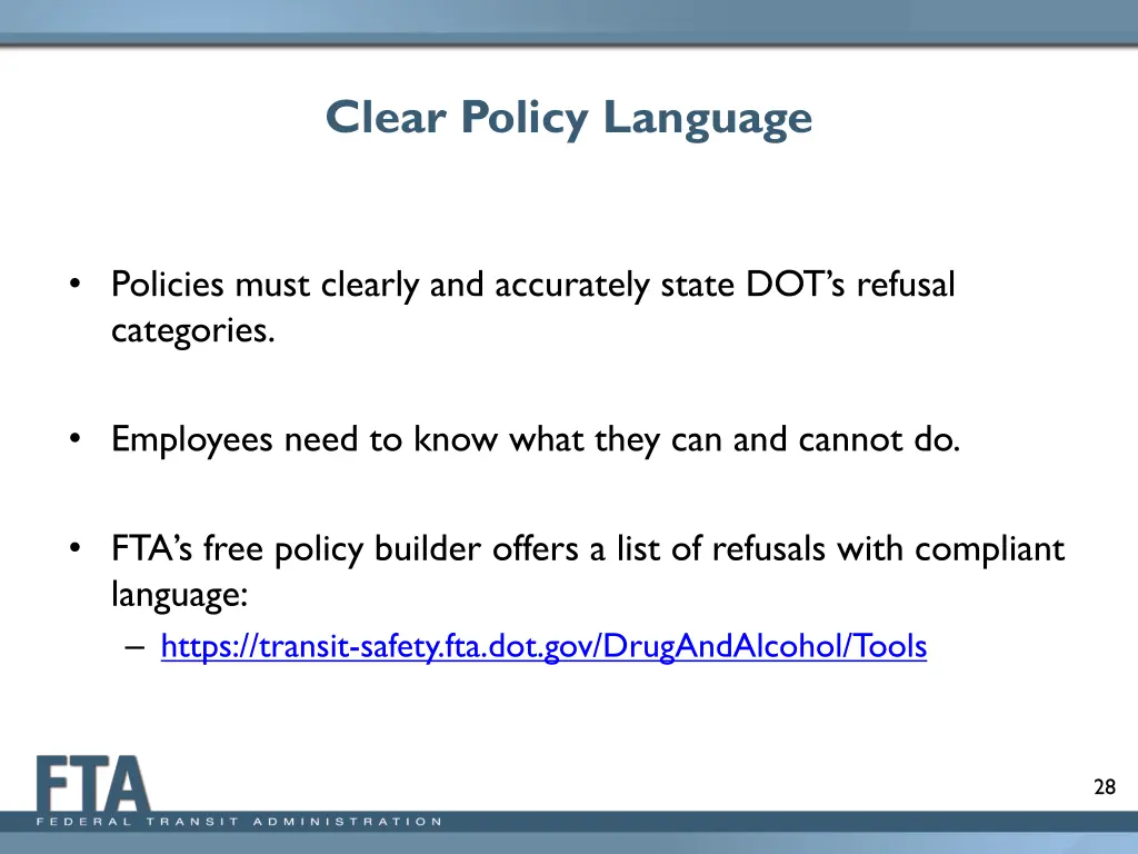 clear policy language