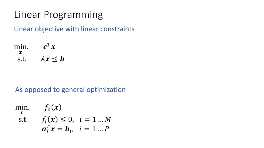 linear programming