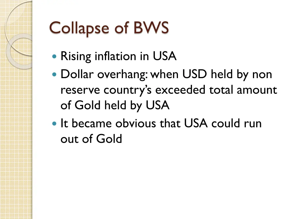 collapse of bws