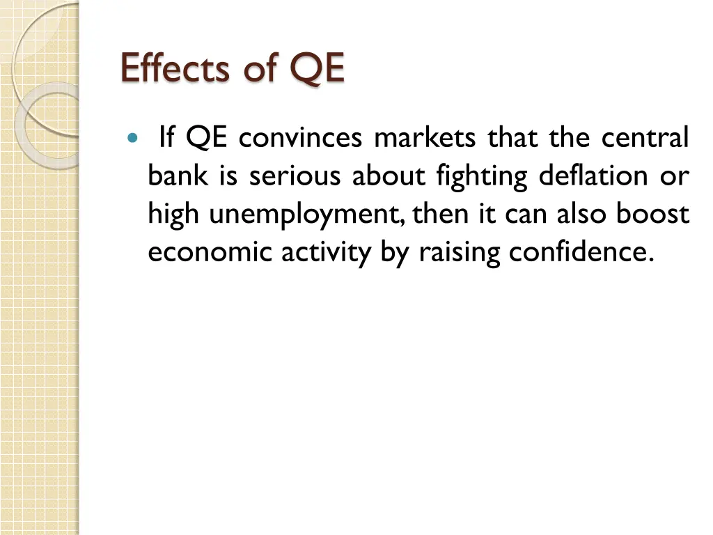 effects of qe