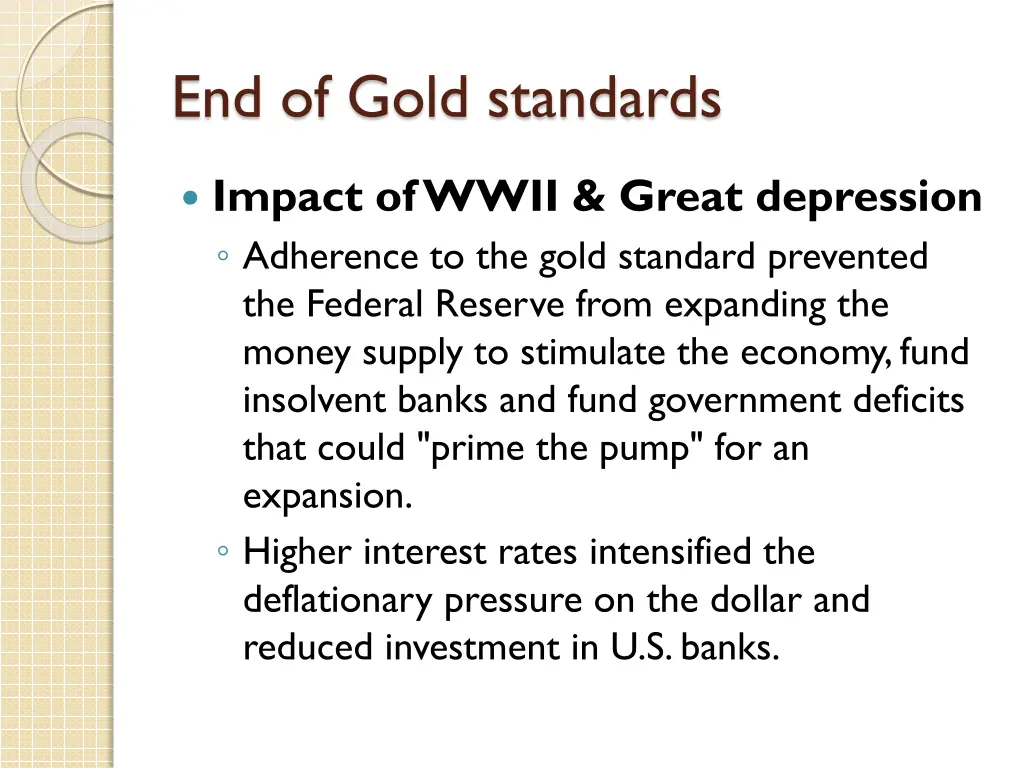 end of gold standards 1