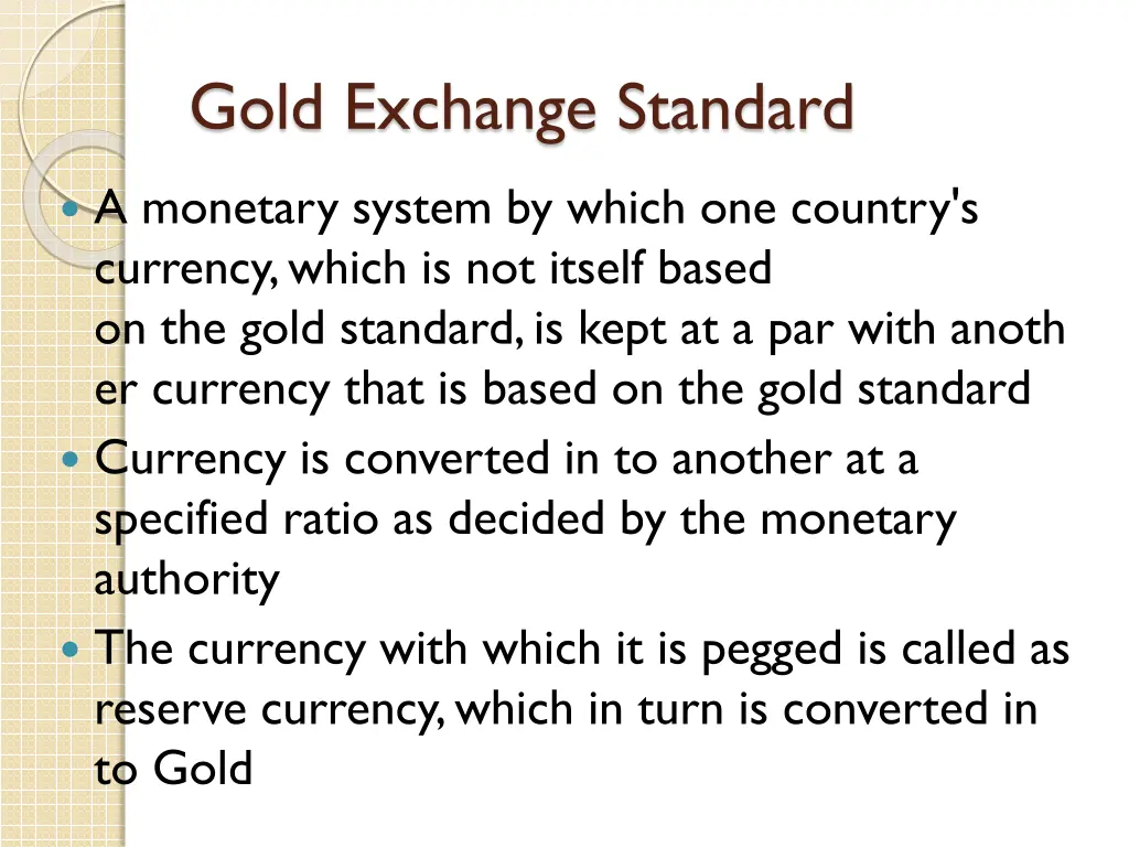 gold exchange standard