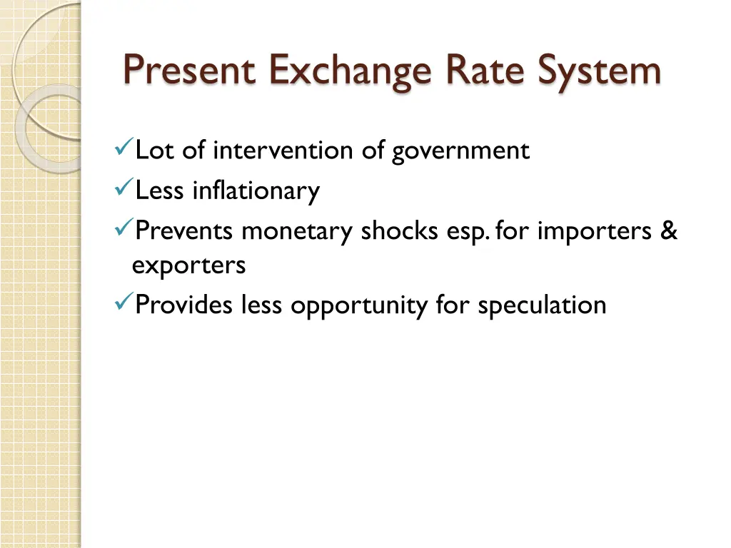 present exchange rate system 2