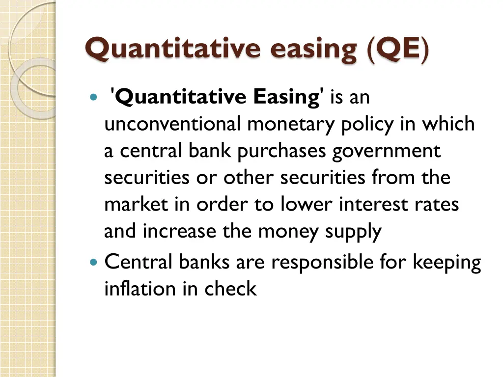 quantitative easing qe