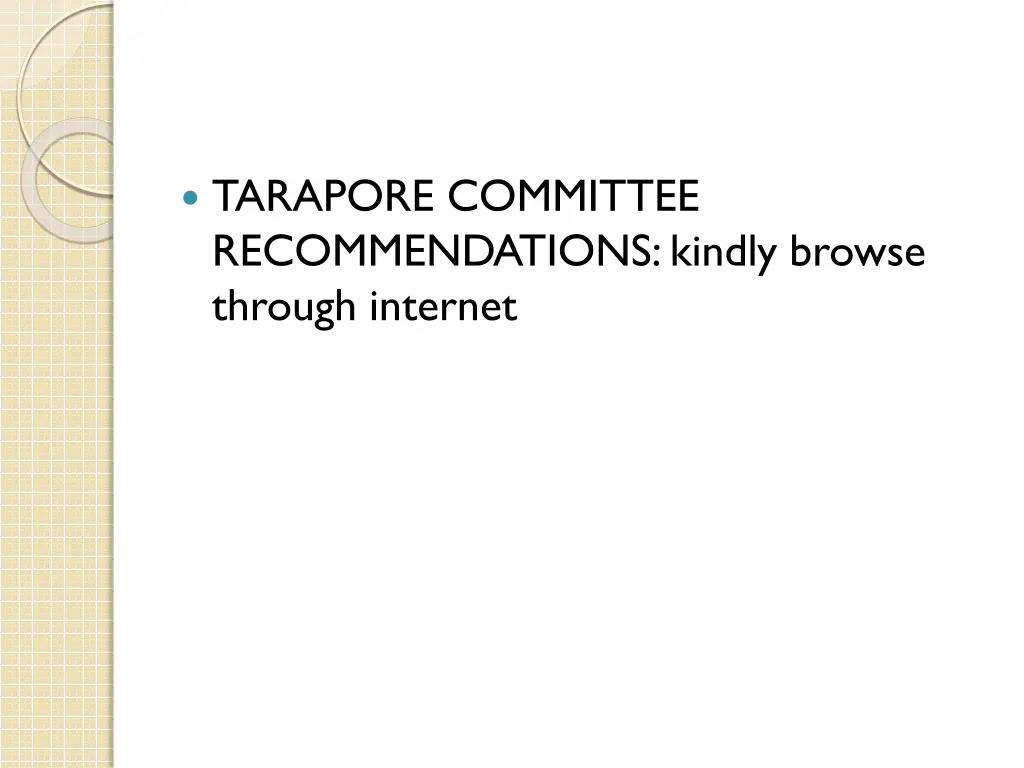 tarapore committee recommendations kindly browse