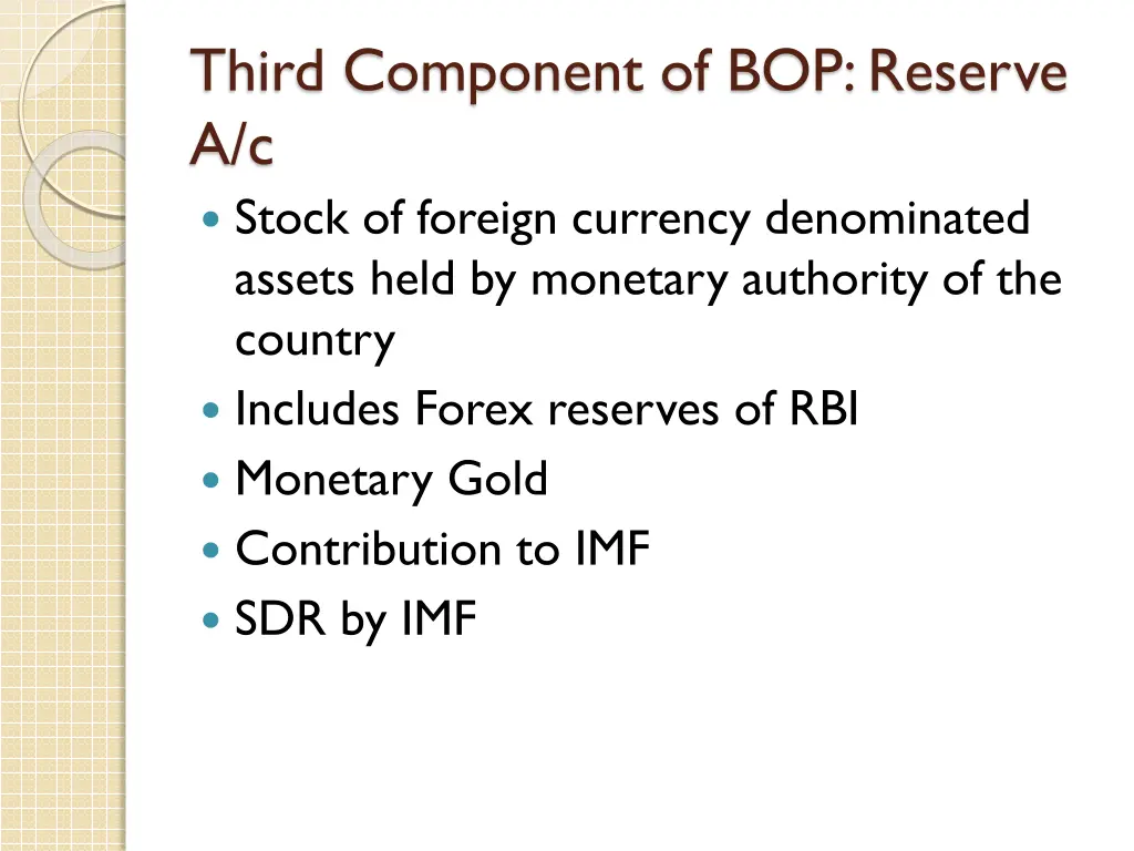 third component of bop reserve a c stock