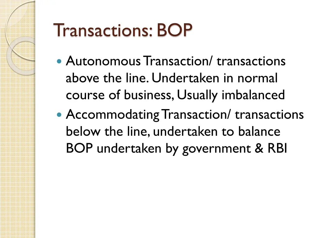 transactions bop