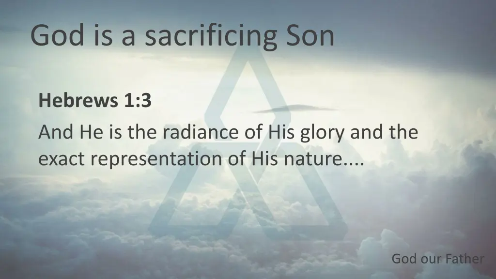 god is a sacrificing son 1