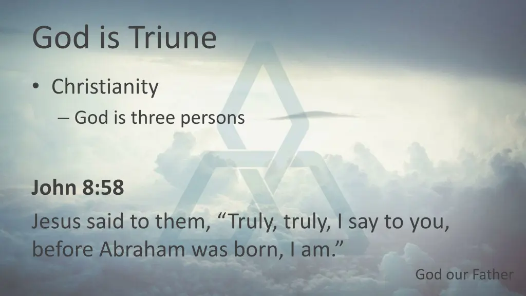 god is triune 1