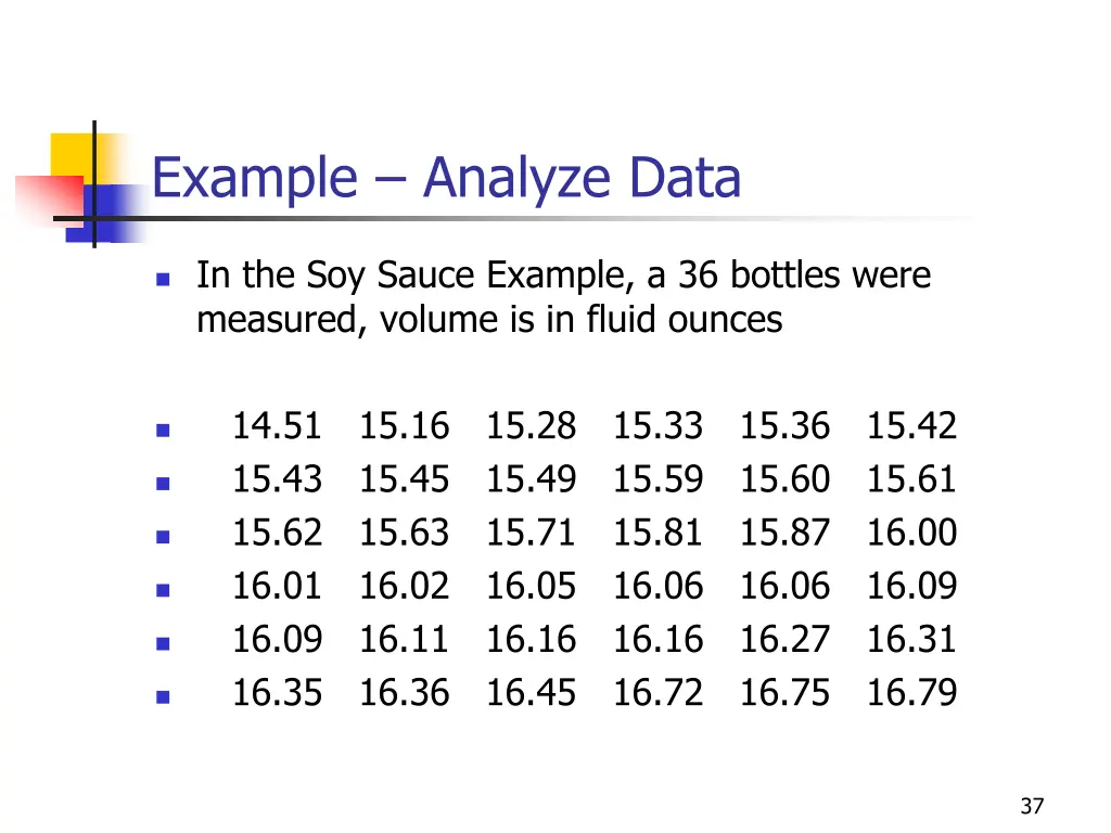 example analyze data