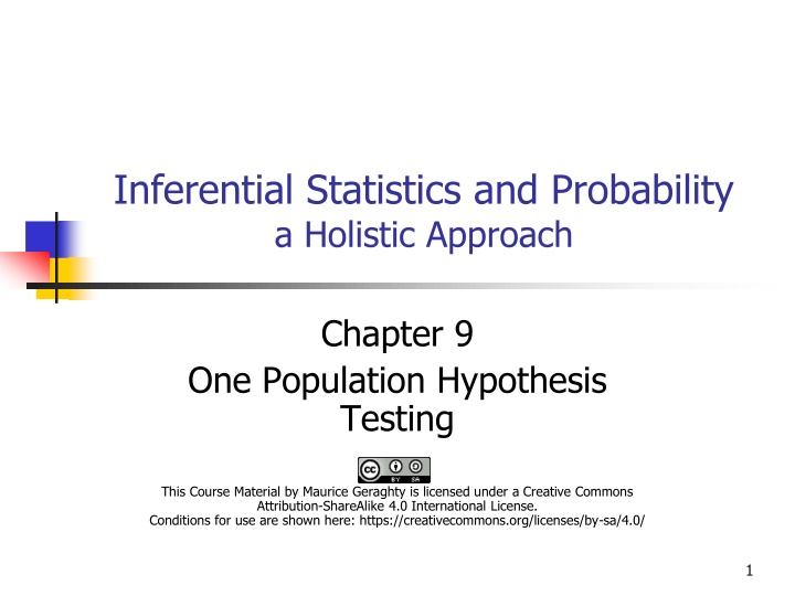 inferential statistics and probability a holistic