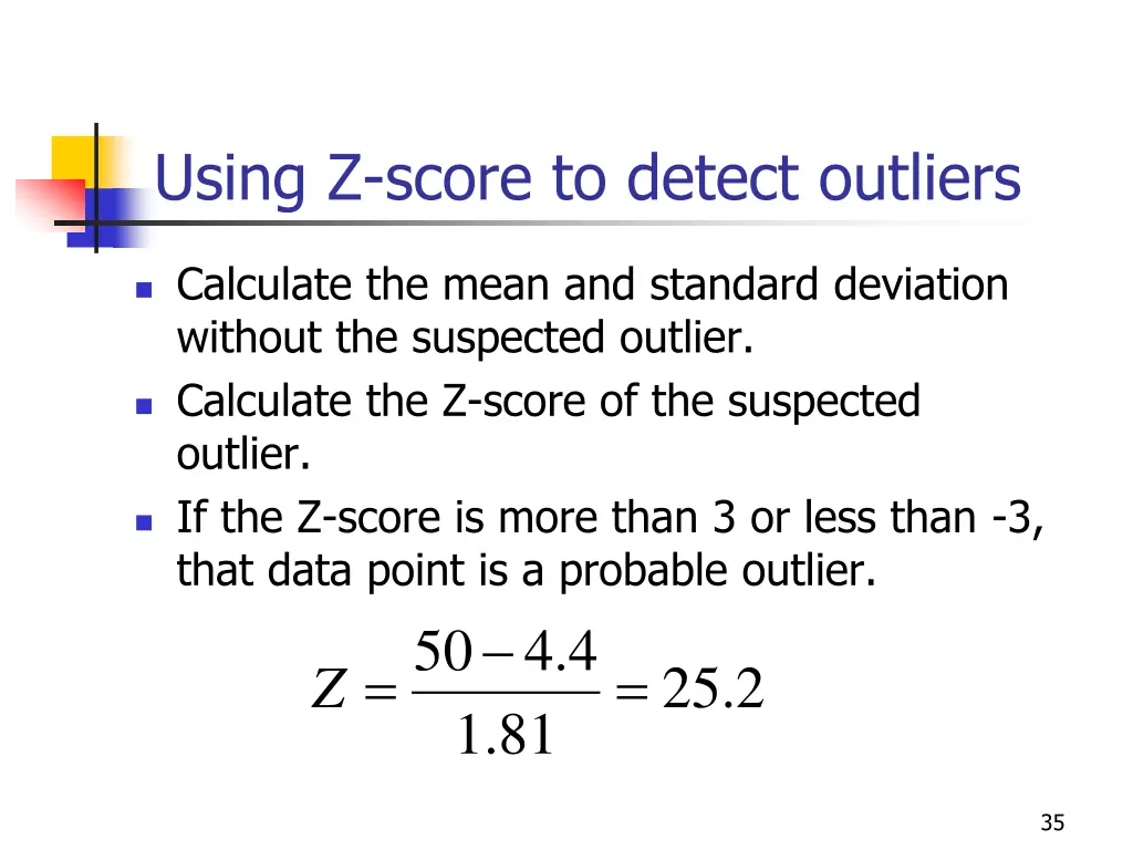 using z score to detect outliers