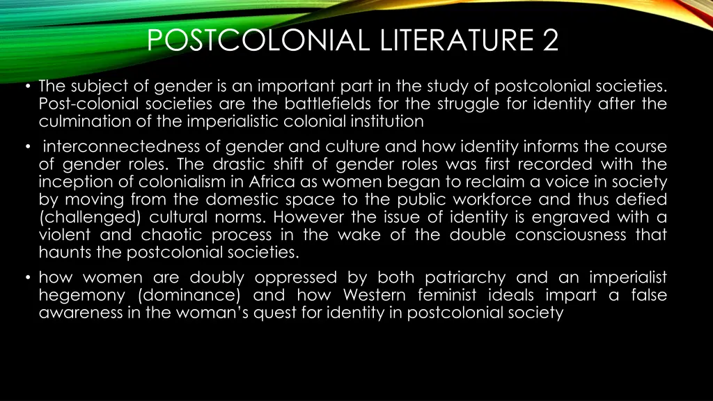 postcolonial literature 2