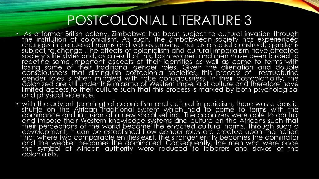 postcolonial literature 3 as a former british