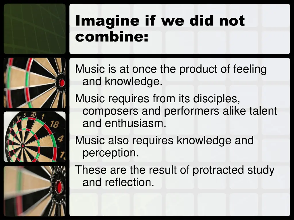 imagine if we did not combine