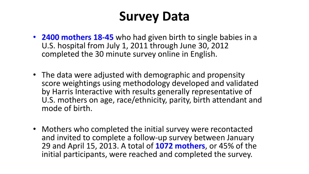 survey data