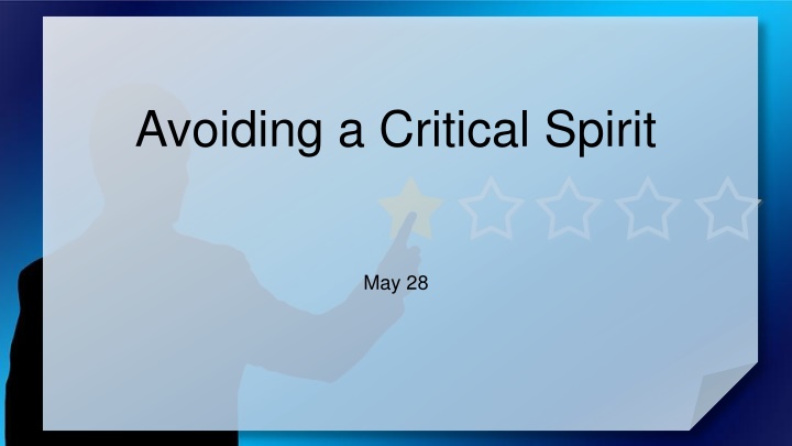 avoiding a critical spirit