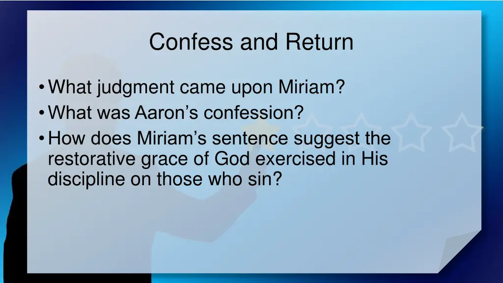 confess and return