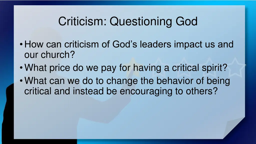 criticism questioning god 1