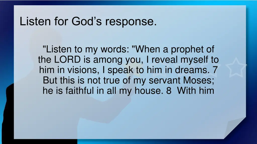 listen for god s response 1