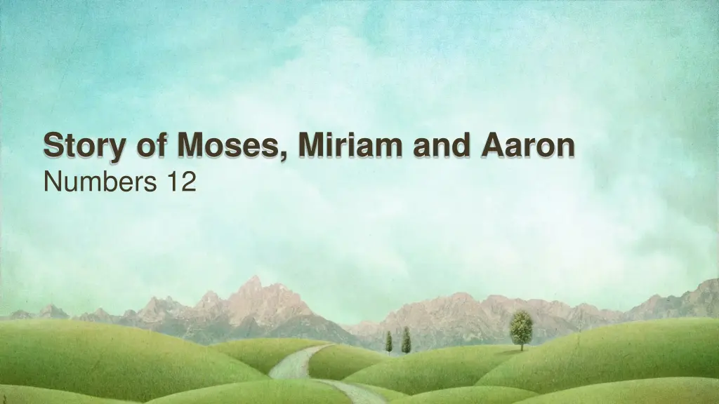 story of moses miriam and aaron numbers 12