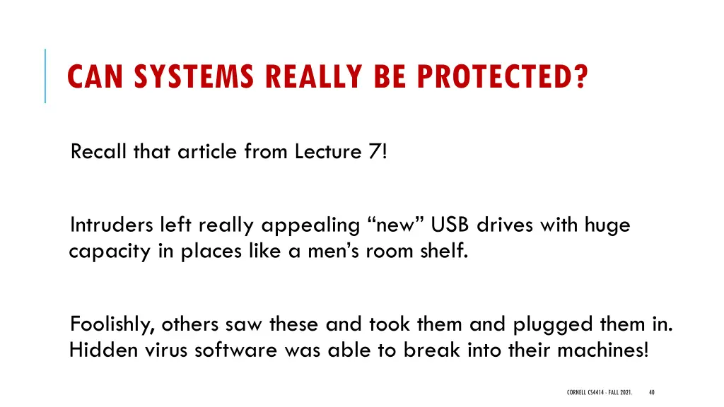 can systems really be protected