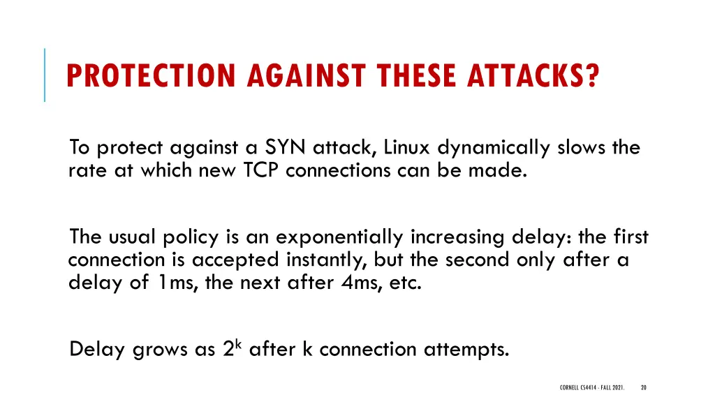 protection against these attacks