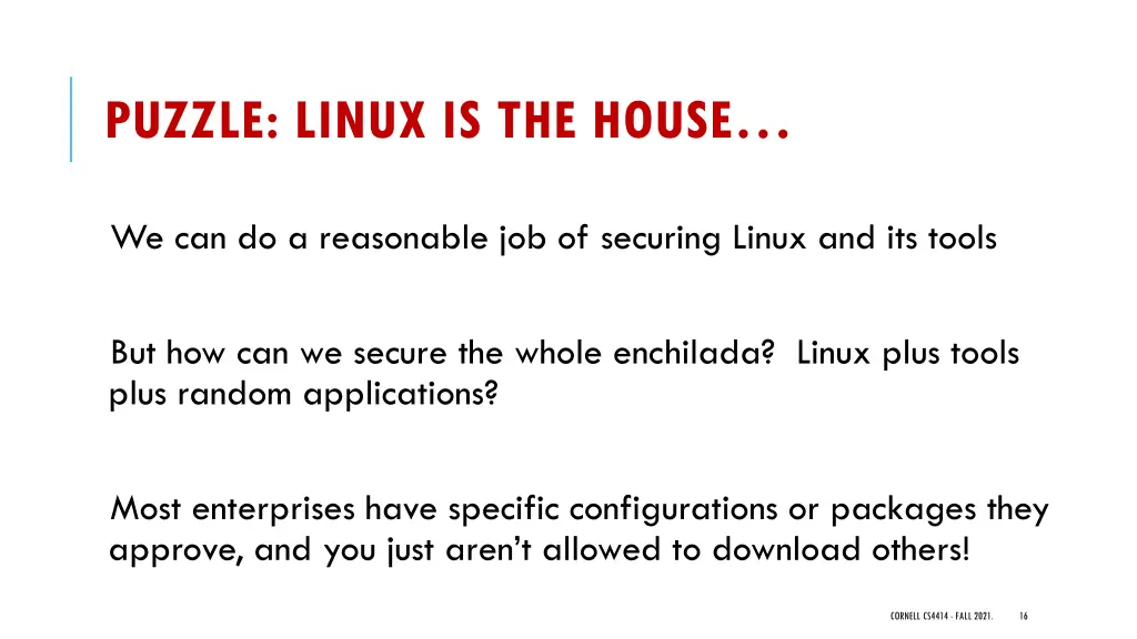 puzzle linux is the house