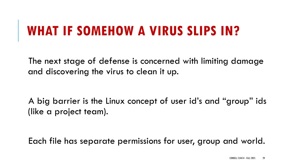 what if somehow a virus slips in