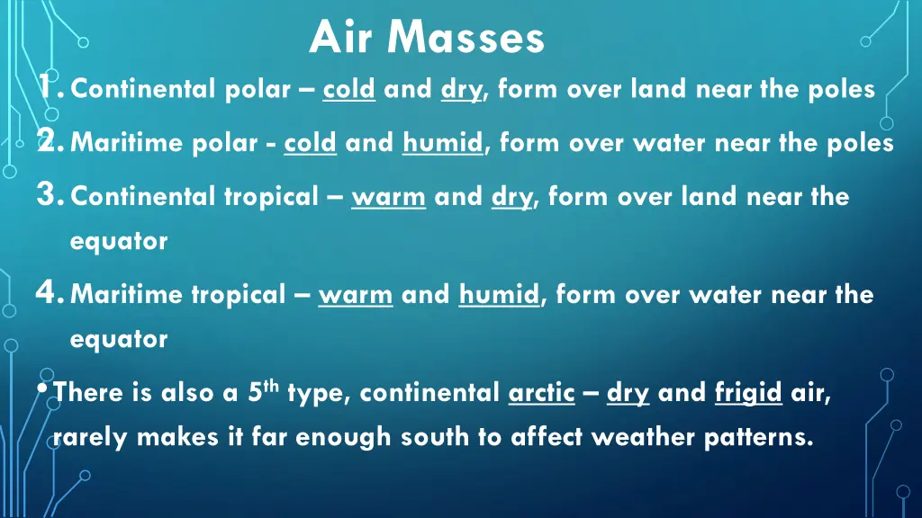 air masses 1