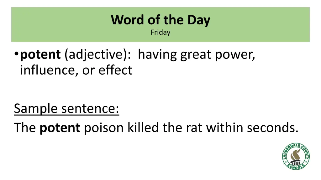 word of the day friday