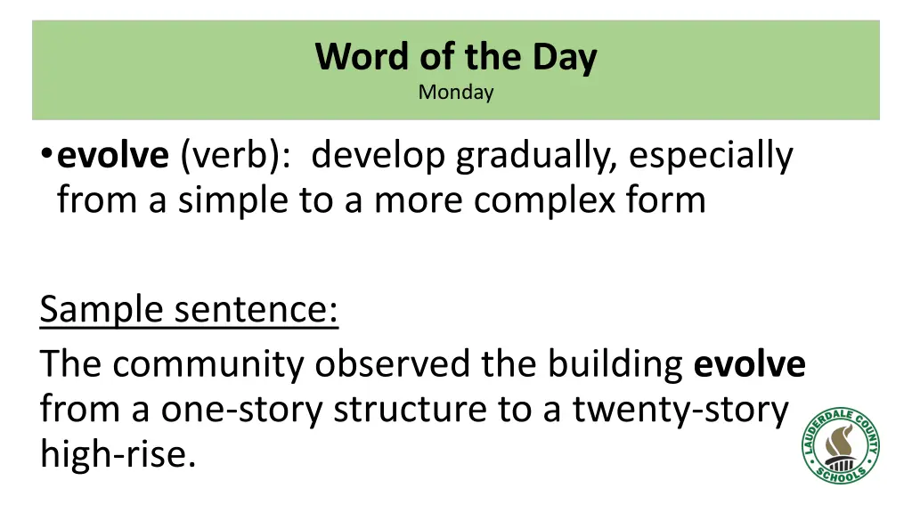 word of the day monday