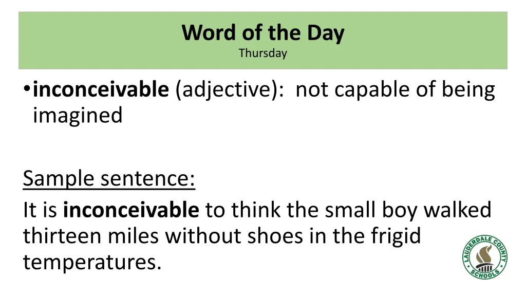 word of the day thursday