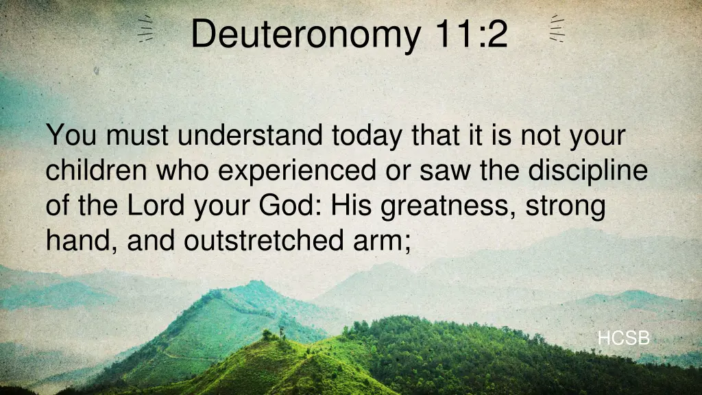 deuteronomy 11 2