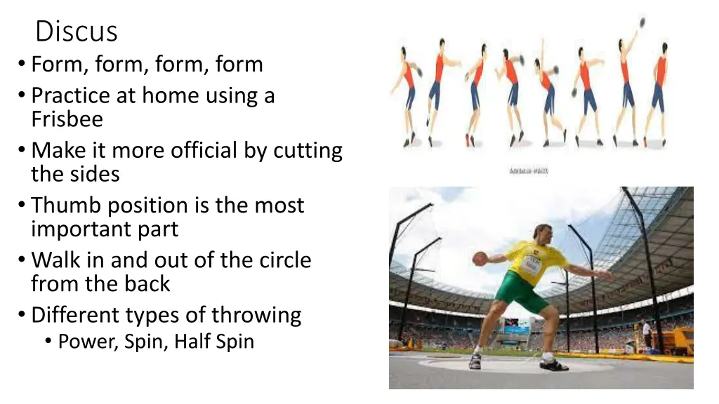 discus form form form form practice at home using