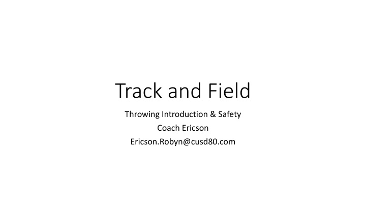 track and field