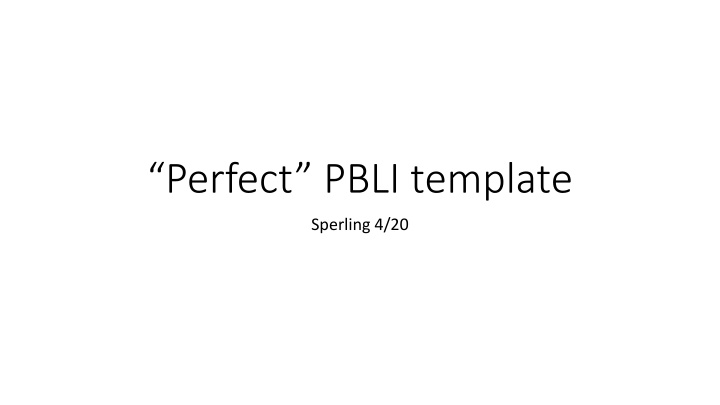 perfect pbli template