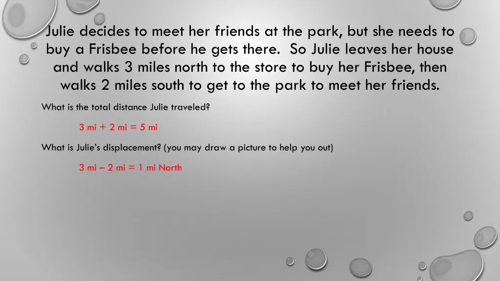 julie decides to meet her friends at the park